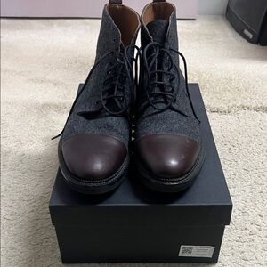Taft Men's Gray and Brown Lace-Up Boots